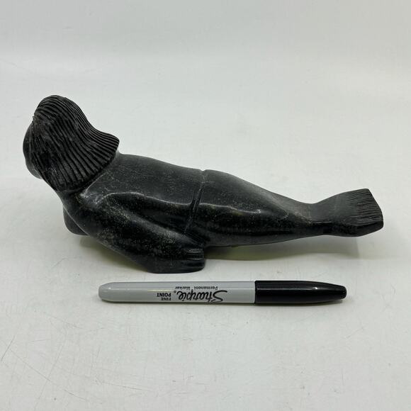 Inuit Hand Carved Sedna Sculpture by Johnysa Mathewsie - Picture 9 of 11